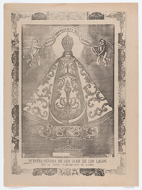 José Guadalupe Posada, Broadsheet with image of Our Lady of San Juan de los Lagos, venerated in Jalisco