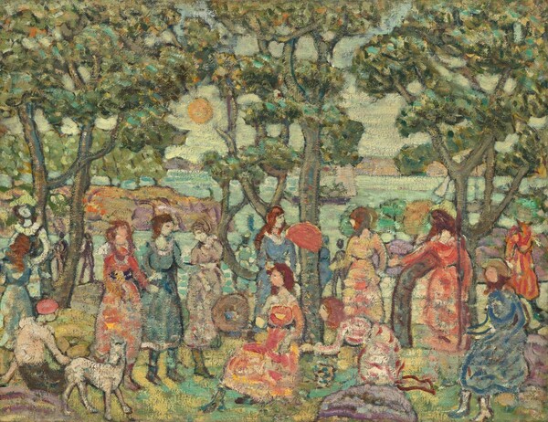 Maurice Prendergast, Landscape with Figures
