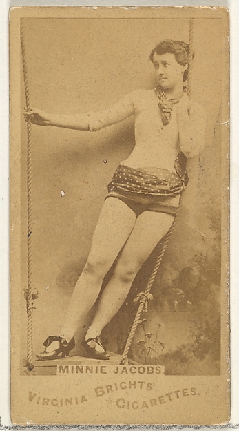 Allen & Ginter, Minnie Jacobs, from the Actors and Actresses series (N45, Type 1) for Virginia Brights Cigarettes