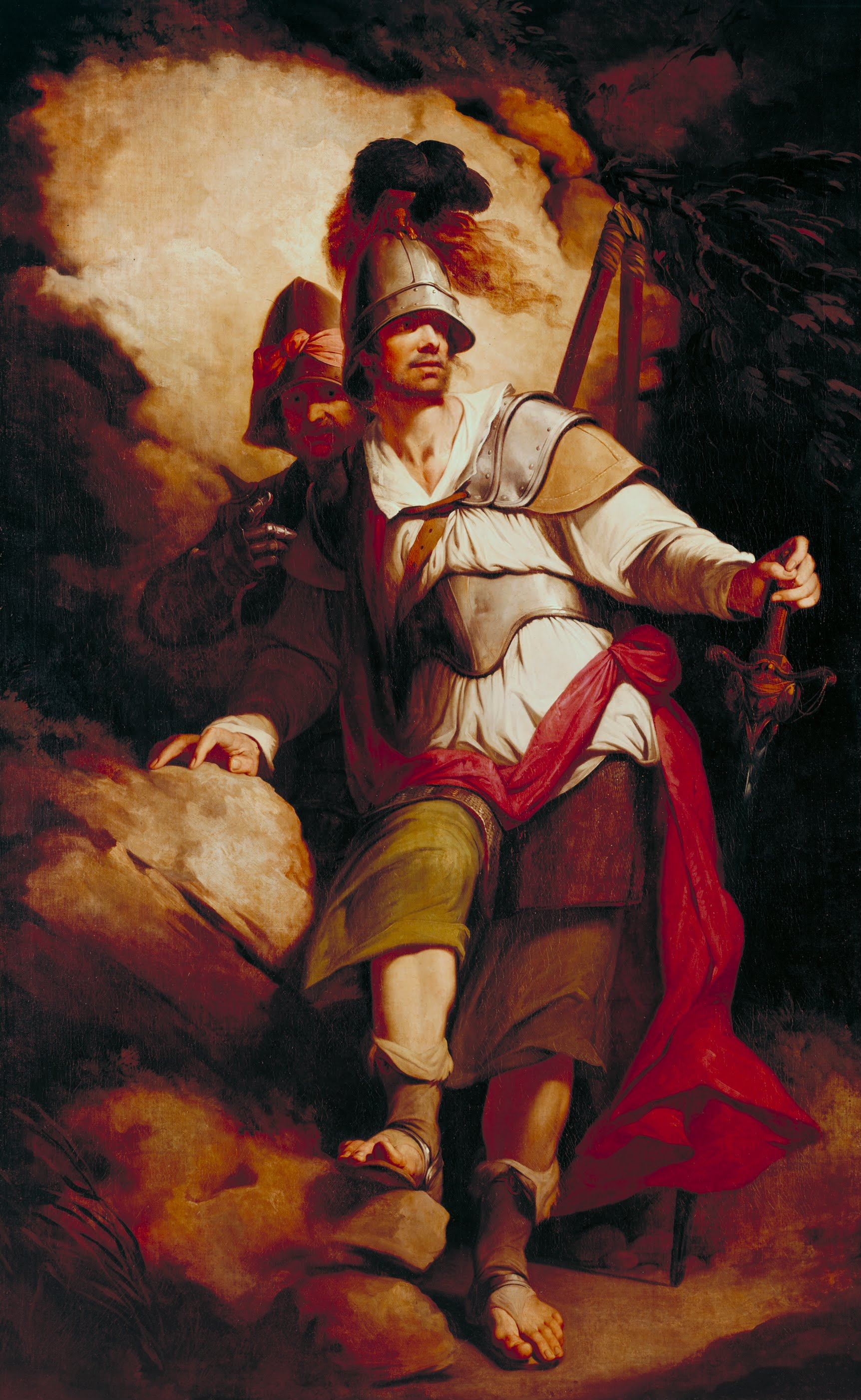 John Hamilton Mortimer, Sir Arthegal, the Knight of Justice, with Talus, the Iron Man (from Spenser's `Faerie Queene')