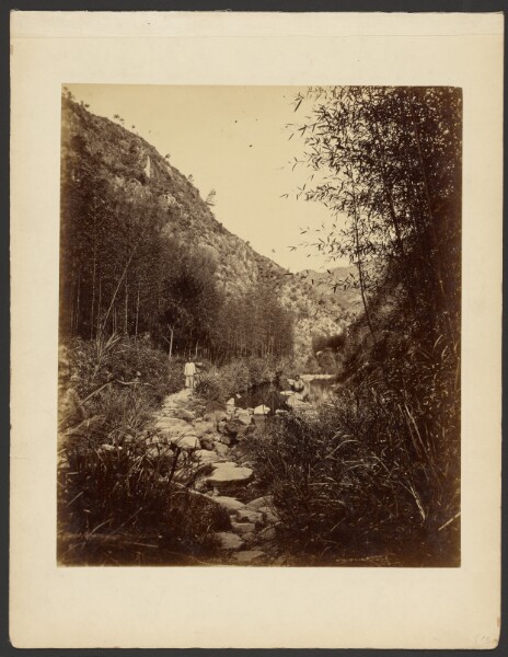 John Thomson, [Path between mountain and pond]