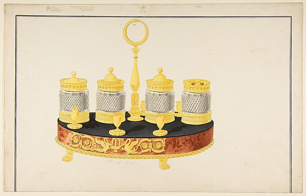 Anonymous, French, 19th century, Design for a Pen and Ink Stand