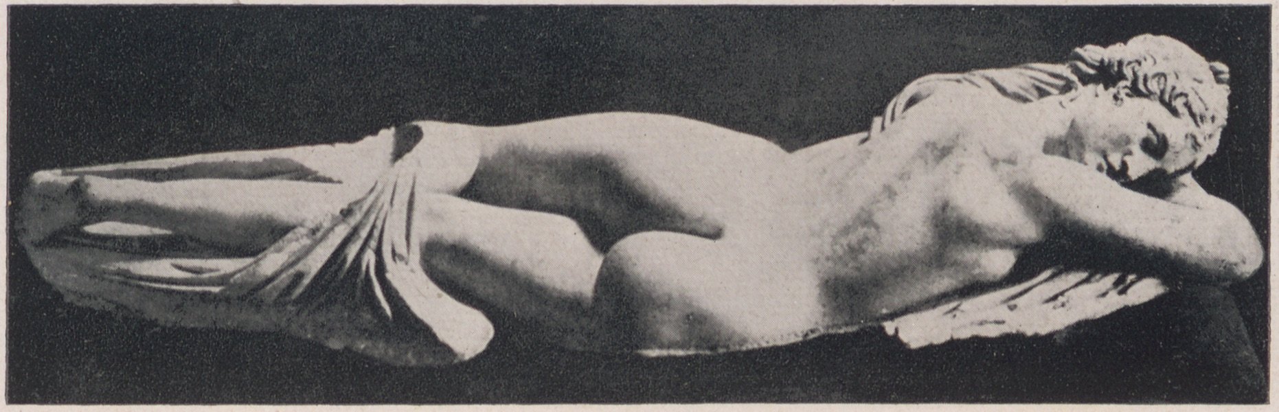 Unknown artist, Fotografie der Skulptur „Schlafender Hermaphrodit“ (Rückenansicht)