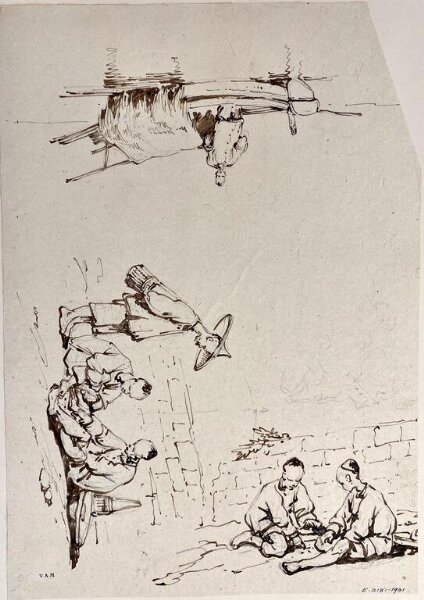 George Chinnery, Three studies of Chinese figures