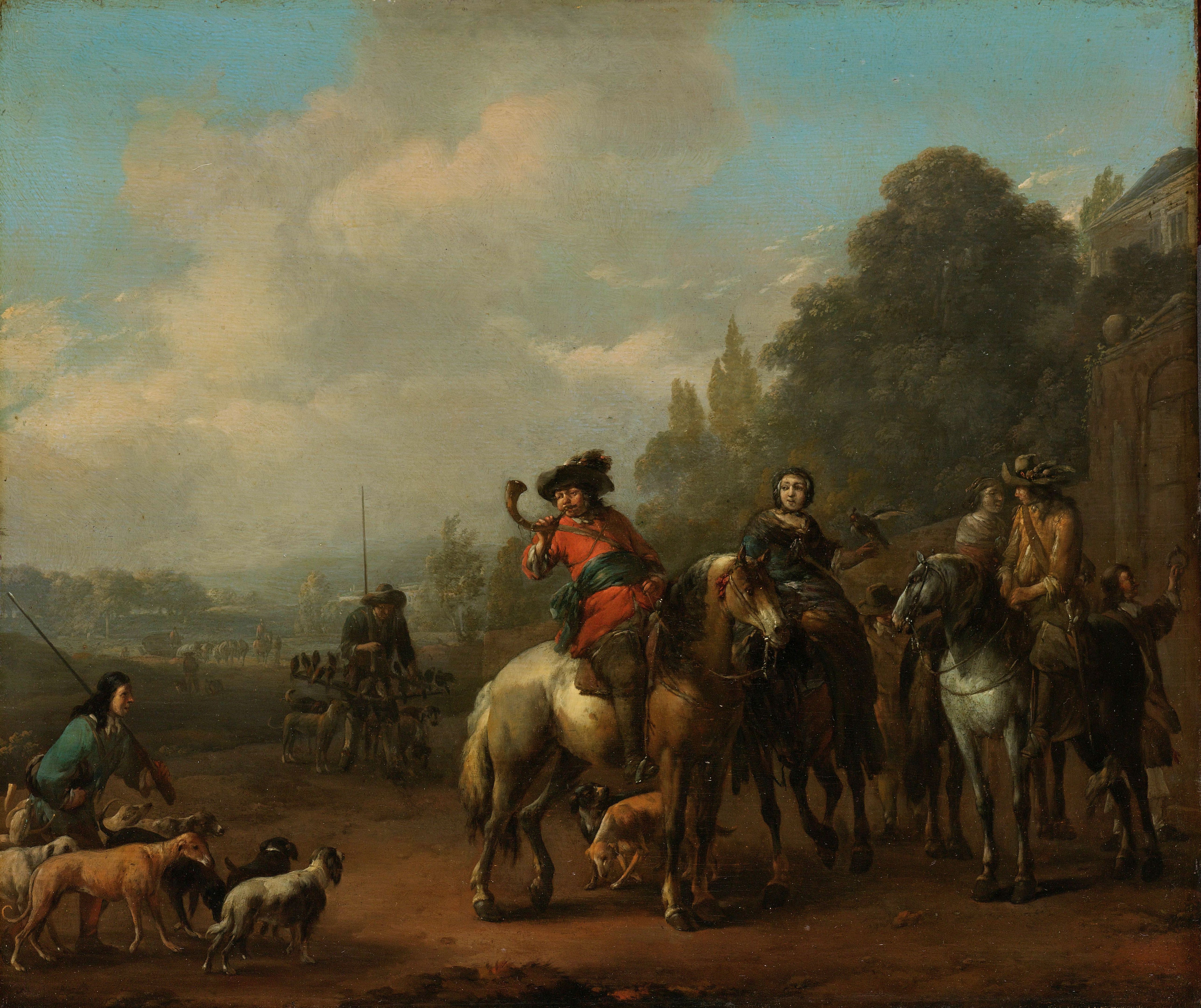 Johannes Lingelbach, The return from the hunt