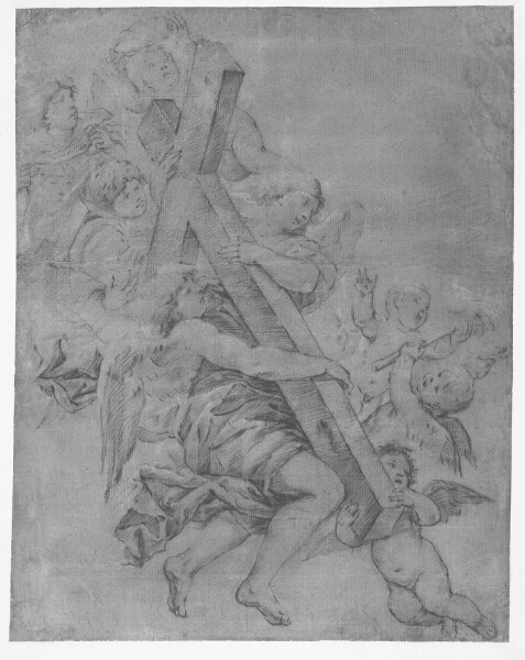 Luca Giordano, Flyvende engle og putti med passionsinstrumenterne