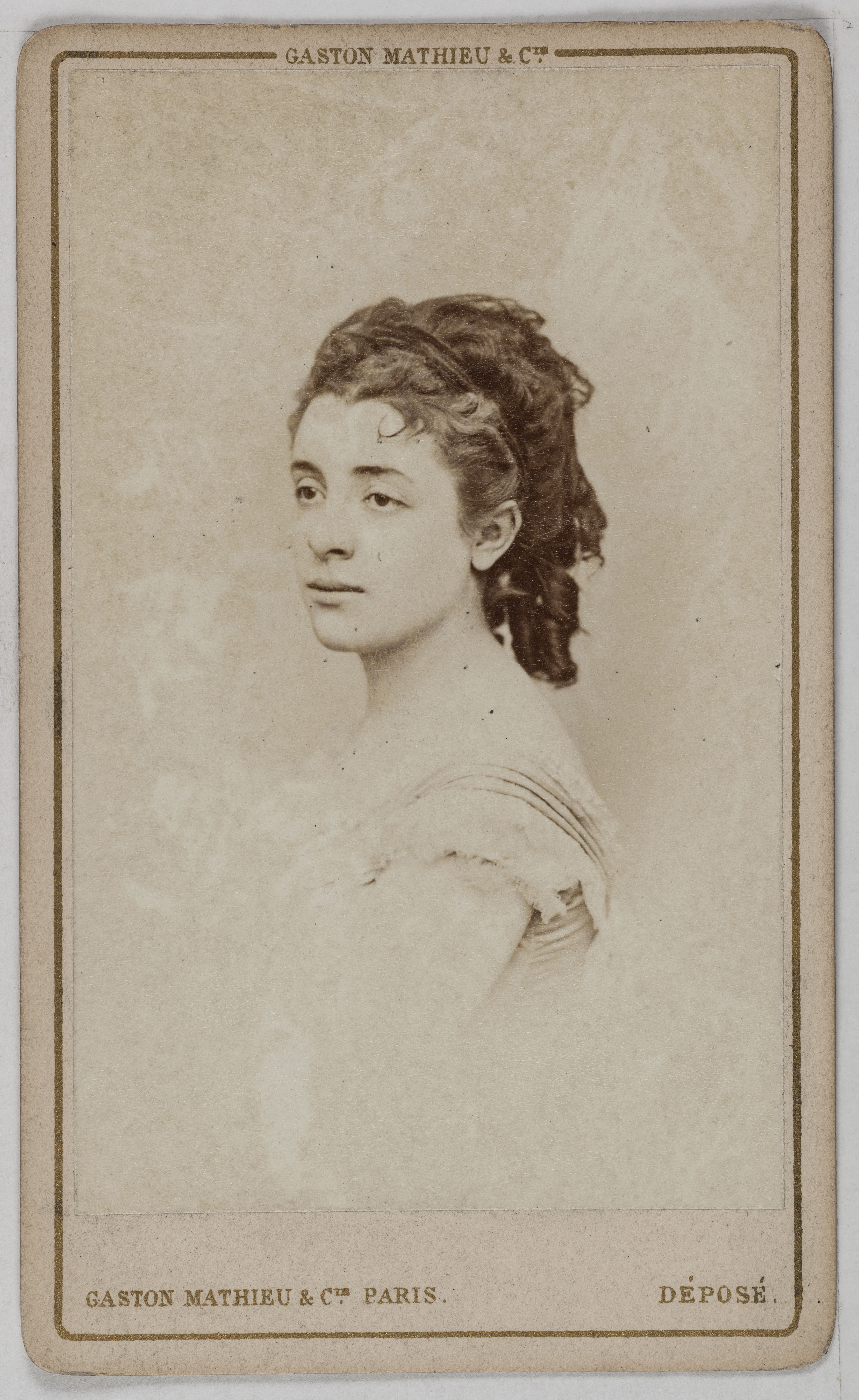 Mathieu & Cie Gaston, Portrait d'Anna Judic (Anna Marie Louise Damiens, épouse Israël, dite), (1850-1911), (cantatrice, actrice)