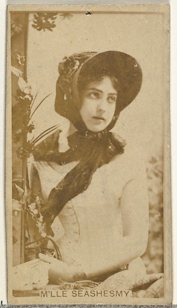 W. Duke, Sons & Co., M'lle Seashesmy, from the Actors and Actresses series (N145-8) issued by Duke Sons & Co. to promote Duke Cigarettes