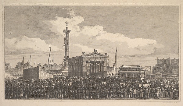 Charles-François Daubigny, Cérémonie de l'inauguration de la colonne de juillet, 1840