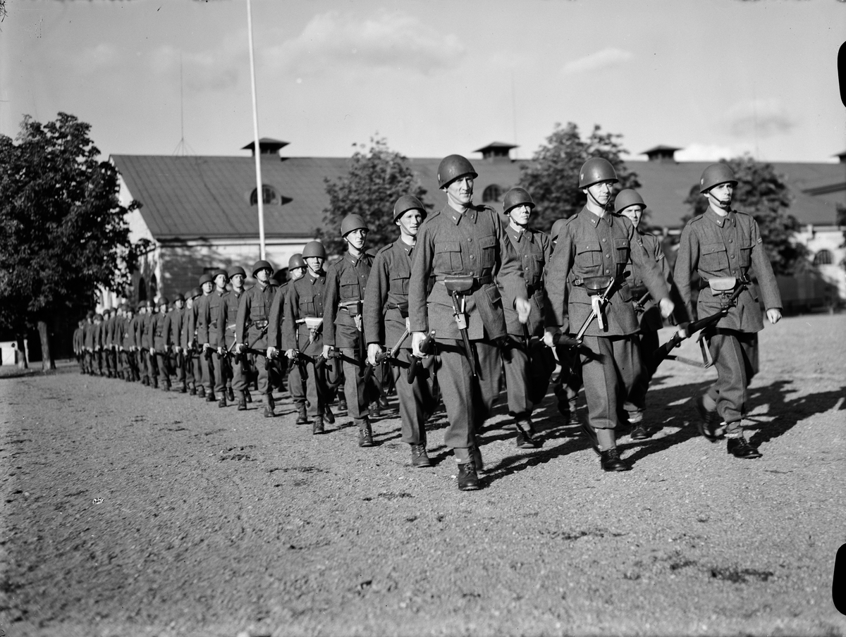 Paul Sandberg, “Swedish sub-commanders dutiful, loyal and valiant soldiers” - a “troop of new pupils,” Army sub-officer school, AUS, Dag Hammarskjöld road, Uppsala October 1942