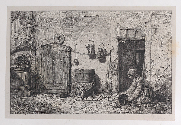 Charles Jacque, Scrubbing Woman