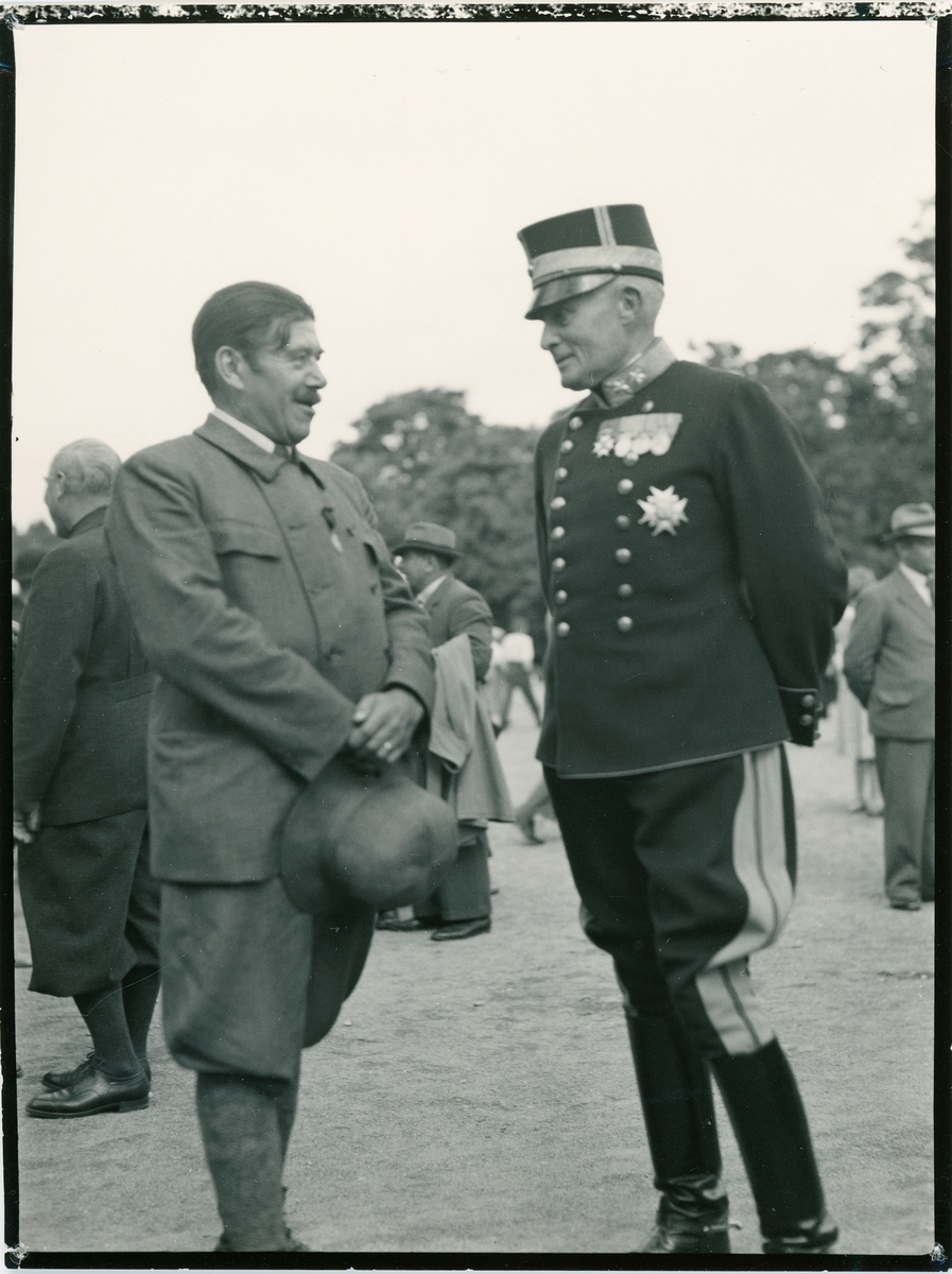 Okänd,, Olof Thunman och general Thörnell, Uppsala