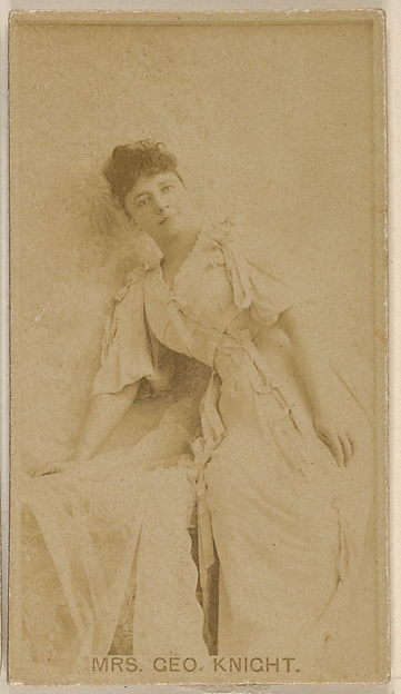 Allen & Ginter, Mrs. George Knight, from the Actors and Actresses series (N45, Type 8) for Virginia Brights Cigarettes
