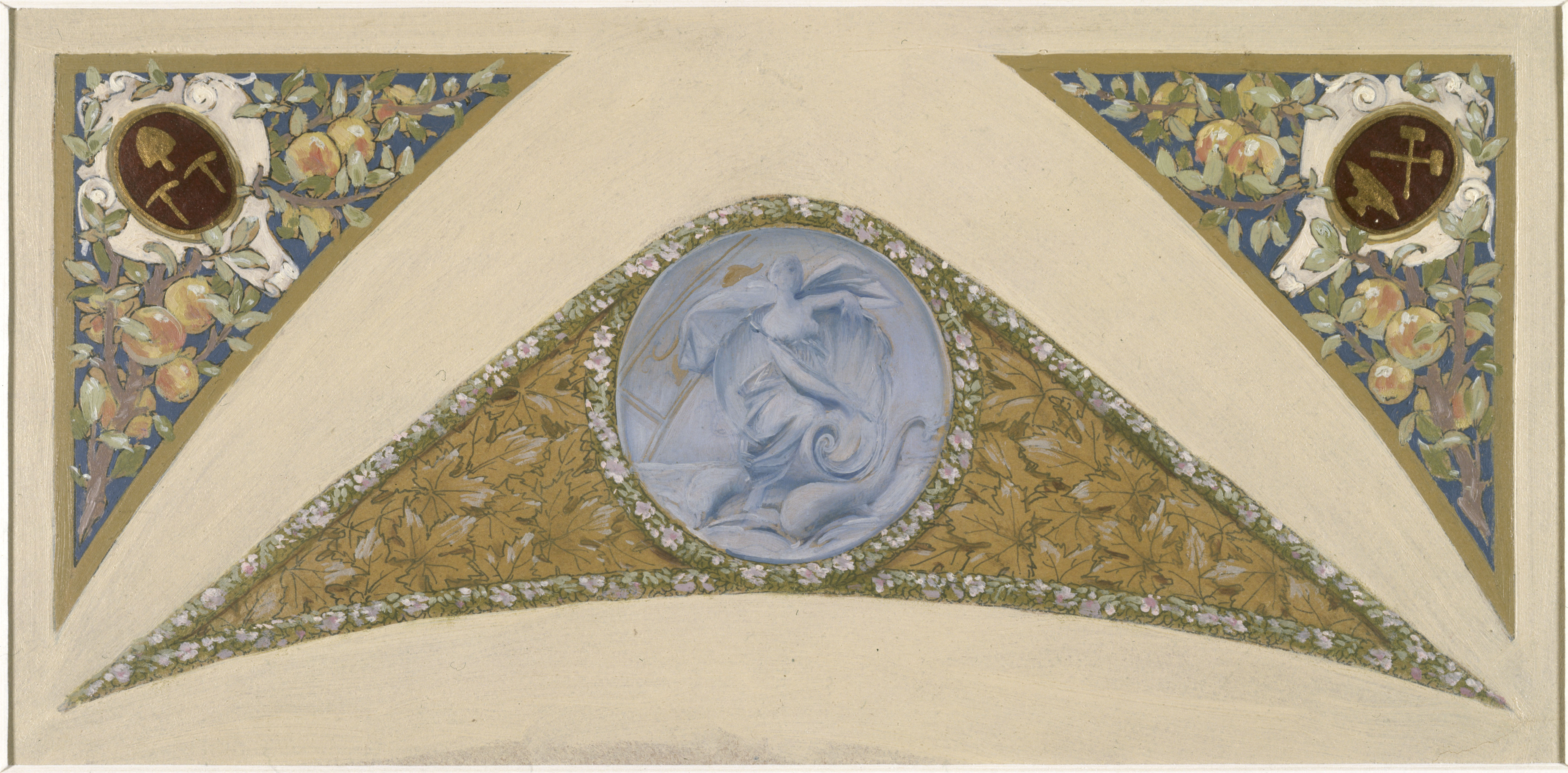 Luc-Olivier Merson, Esquisse pour l'escalier des Fêtes de l'Hôtel de Ville de Paris : Poisson