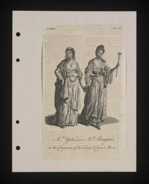 unknown, Mrs Yates and Mrs Abington in the characters of the Tragic and Comic Muses