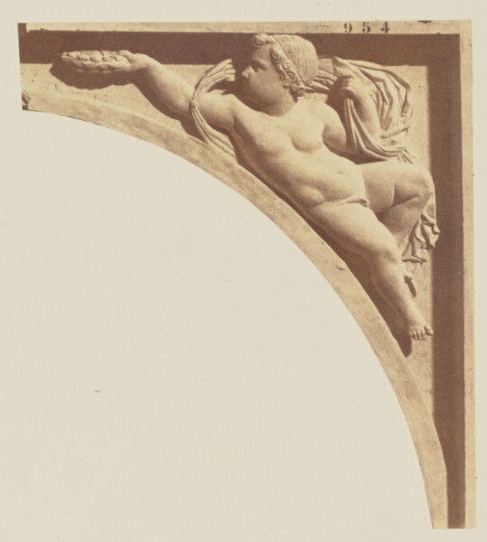 Édouard Baldus, [Tympanum of the Arch of the First Floor of the Pavillon Sully, Decoration of the Louvre, Paris]