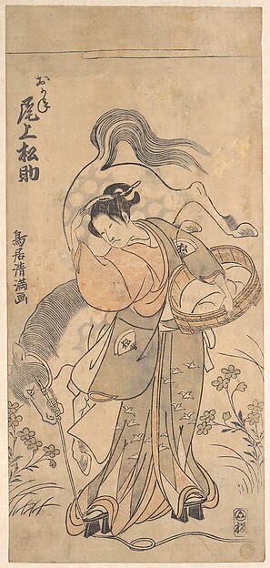 Torii Kiyomitsu, The Actor Onoe Matsusuke in the Role of the Famous Strong Woman Okane