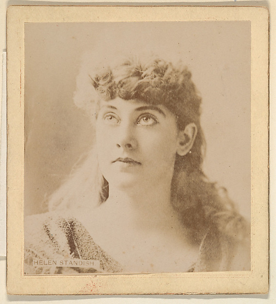 Kinney Brothers Tobacco Company, Helen Standish, from the Actresses series (N246), Type 2, issued by Kinney Brothers to promote Sporting Extra Cigarettes