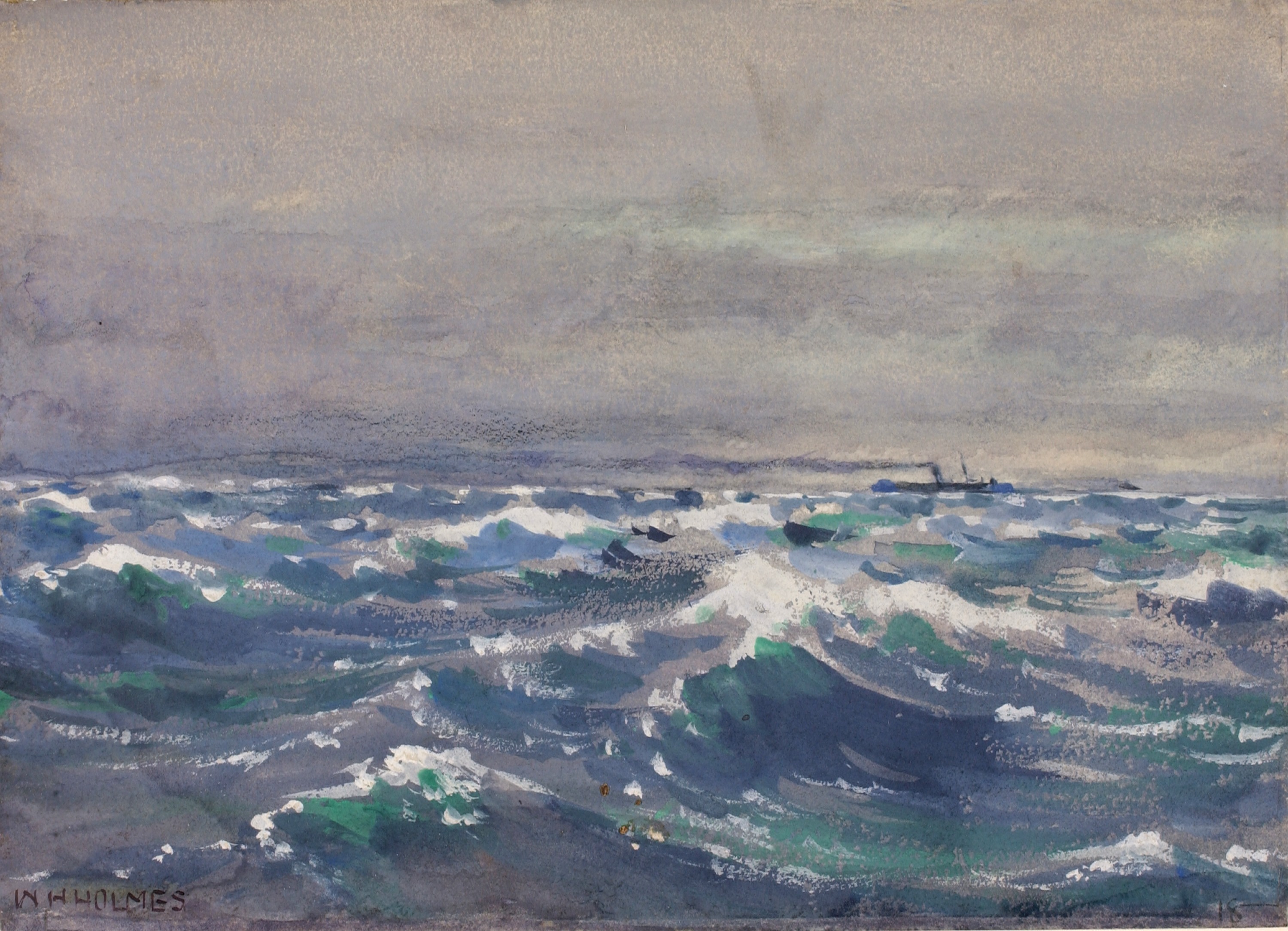 William Henry Holmes, On the Steamer Bremen, off Nova Scotia, 1880