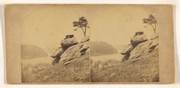 New York Stereoscopic Company, View on the Shenandoah. No. 3. Jefferson's Rock in the foreground.