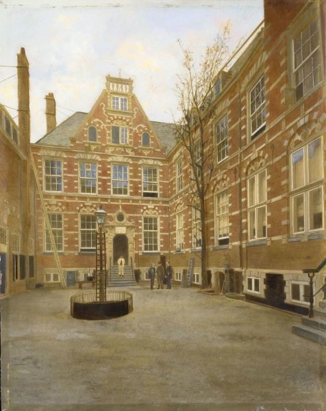 anonymous, Binnenplaats van het Oost Indisch Huis te Amsterdam