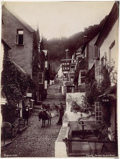 Francis Bedford, Clovelly, The New Inn and Street