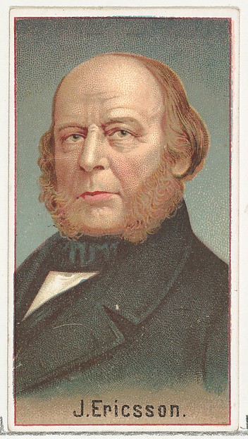 Allen & Ginter, J. Ericsson, printer's sample for the World's Inventors souvenir album (A25) for Allen & Ginter Cigarettes