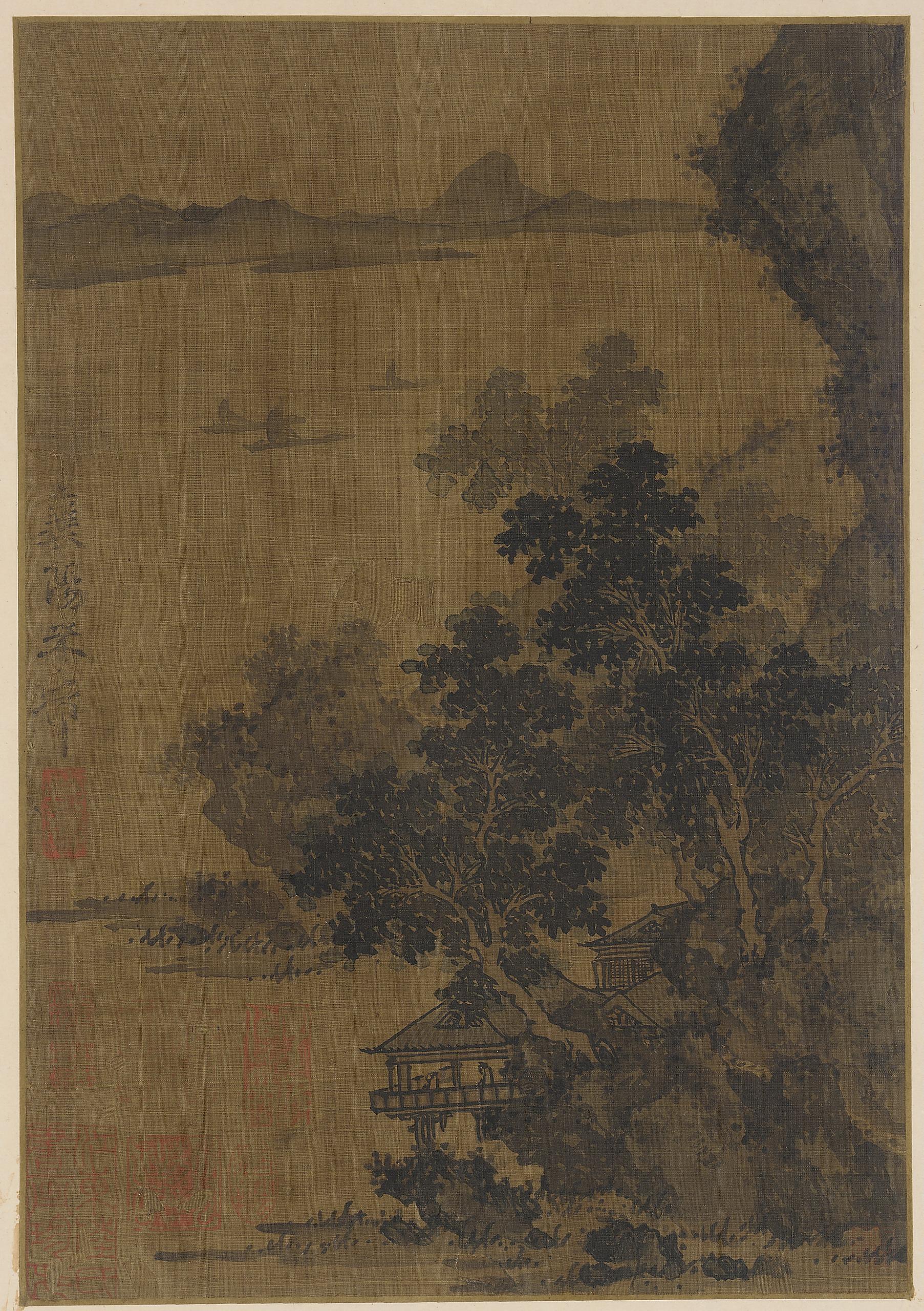 Formerly attributed to Mi Fu, Riverside pavilion