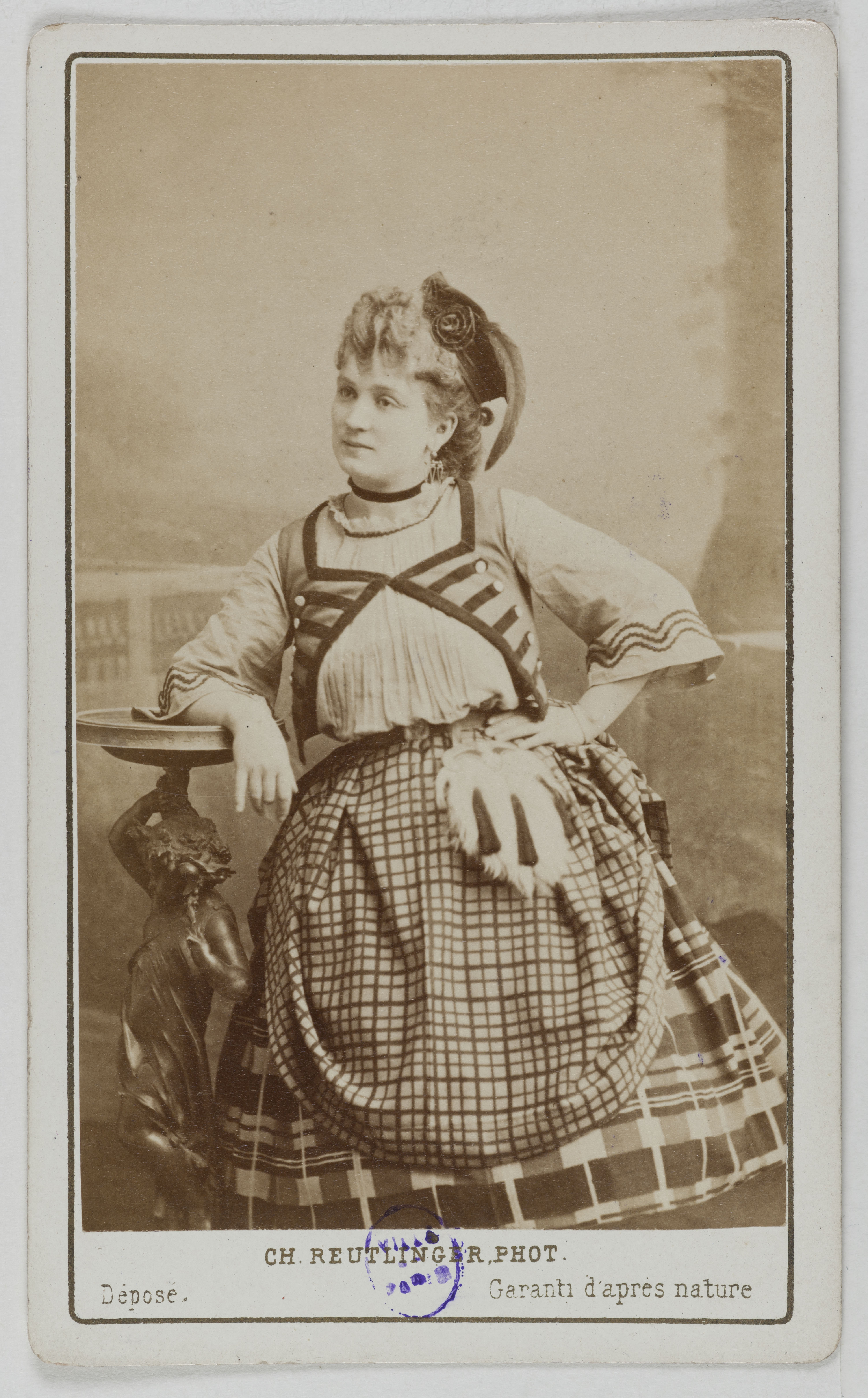 Charles Reutlinger, Portrait de Berthe Legrand (Adèle Blanchart dite, 1850-1910), (actrice)