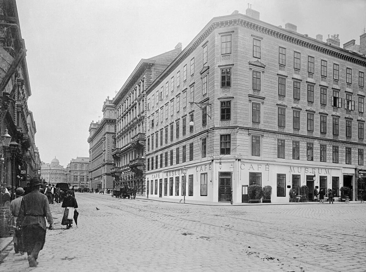 Anonym, Café Museum, Wien I., Operngasse 7/Friedrichstraße 6, Außenansicht