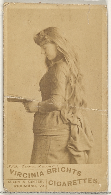 Allen & Ginter, Card 576, Cora Loomis, from the Actors and Actresses series (N45, Type 1) for Virginia Brights Cigarettes