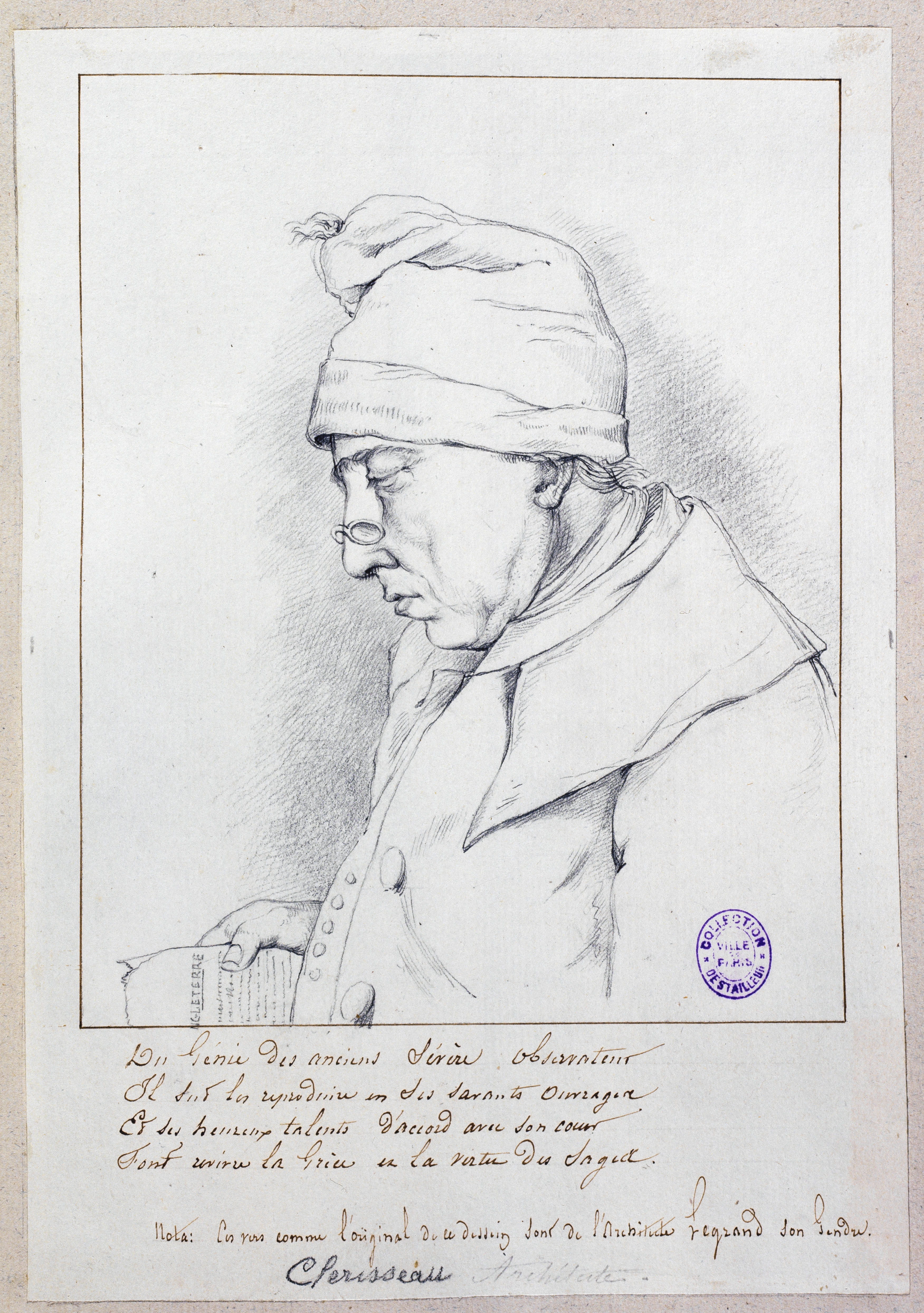 Anonyme, Portrait de Charles-Louis Clérisseau (1721-1820), architecte