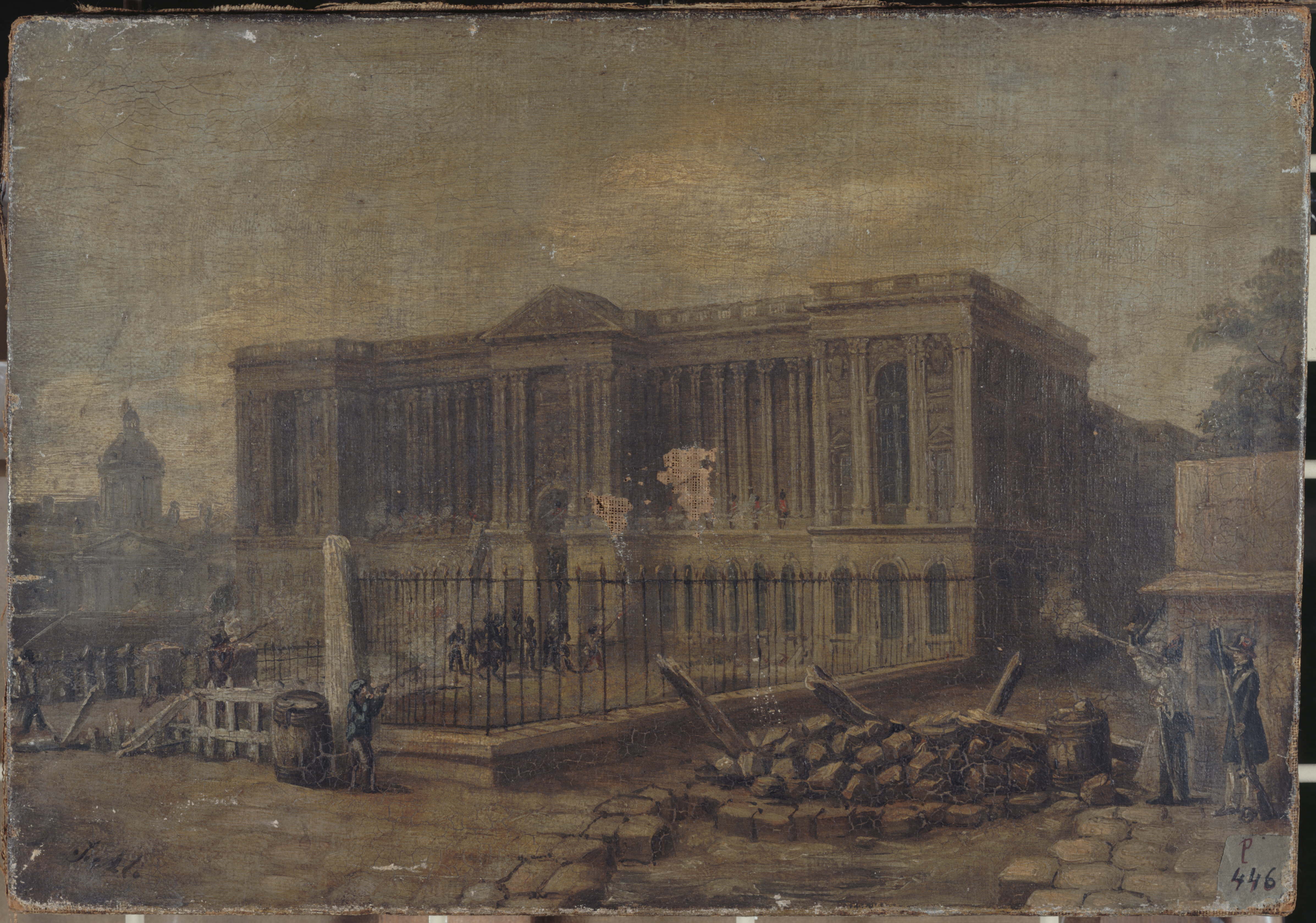 Anonyme, L'attaque du Louvre, le 29 juillet 1830.