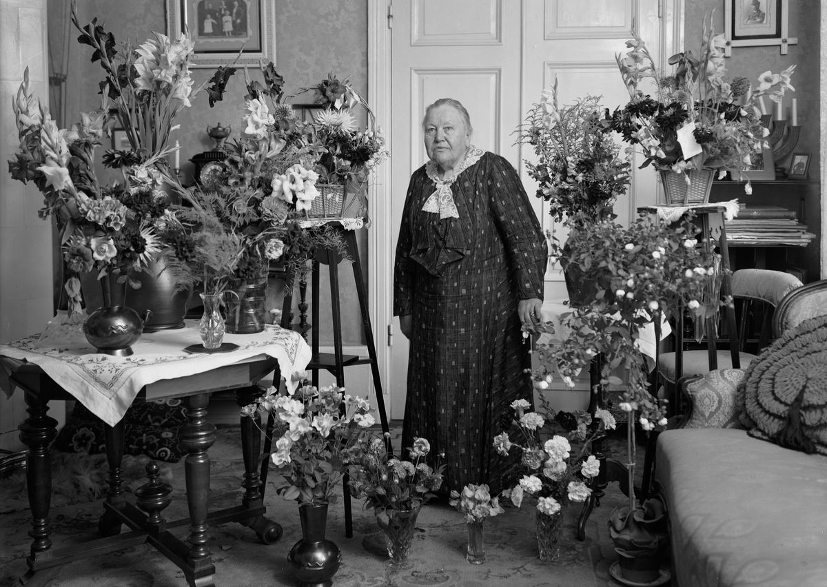 Paul Sandberg, Birthday Portrait- Elderly Woman in Home Environment, Uppsala 1937