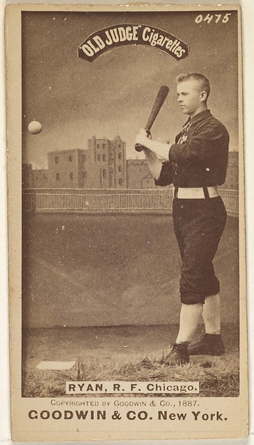 Goodwin & Company, Ryan, Right Field, Chicago, from the Old Judge series (N172) for Old Judge Cigarettes