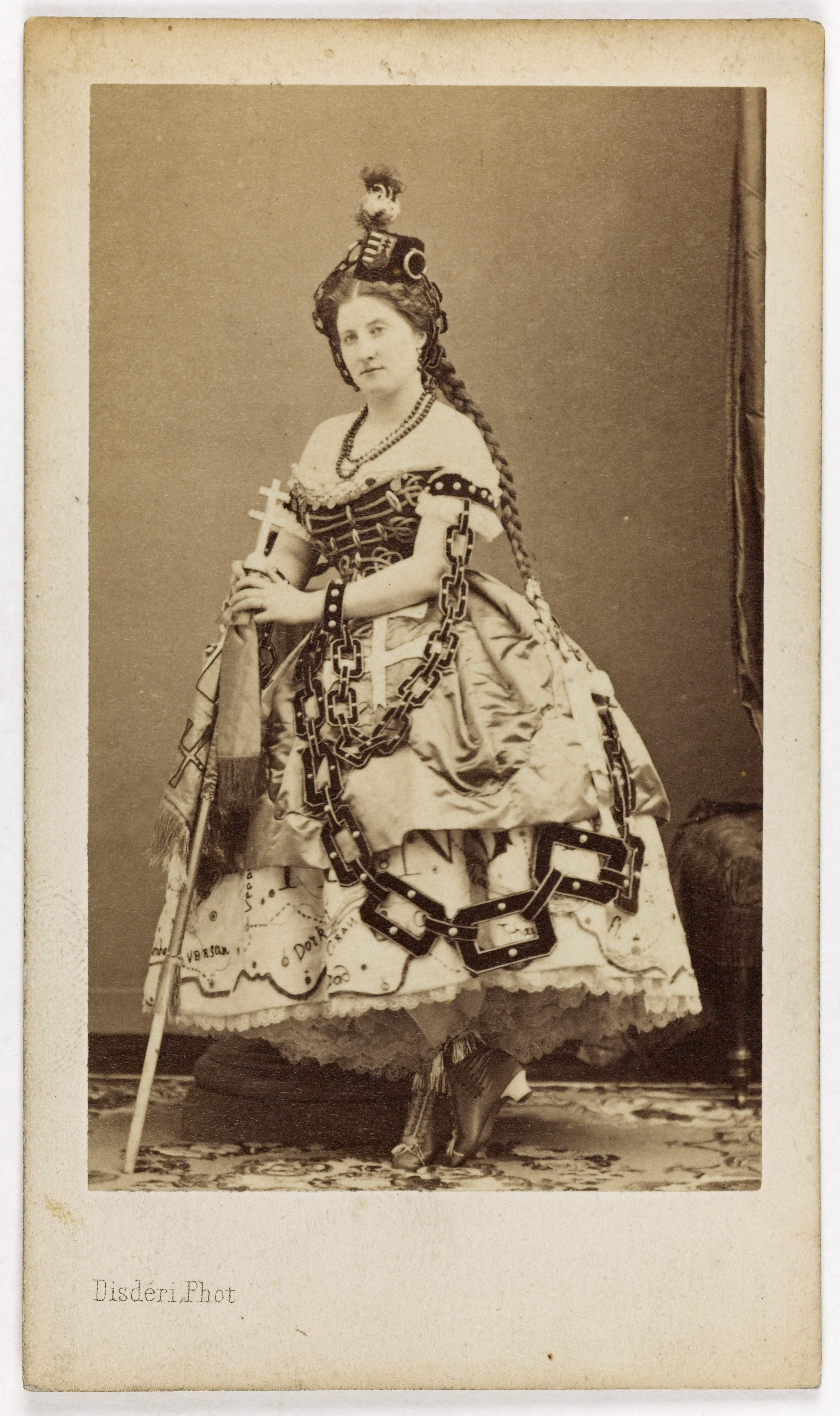 André-Adolphe-Eugène Disdéri, Portrait de Mme Turr, (femme du général Turr, compagnon d'armes de Garibaldi)