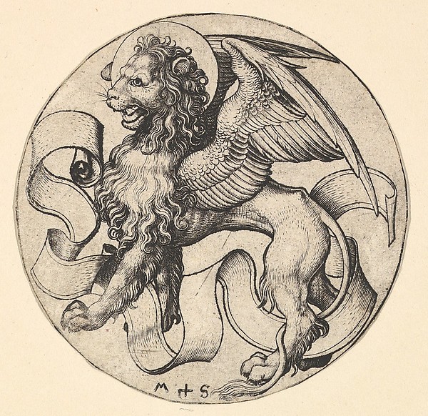 Martin Schongauer, The Lion of Saint Mark