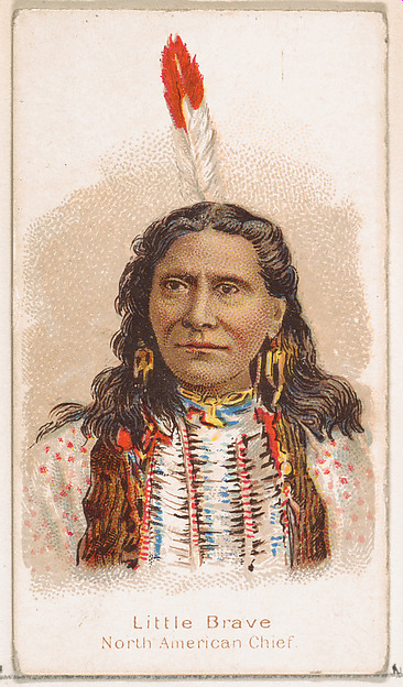 William S. Kimball & Company, Little Brave, North American Chief, from the Savage and Semi-Barbarous Chiefs and Rulers series (N189) issued by Wm. S. Kimball & Co.