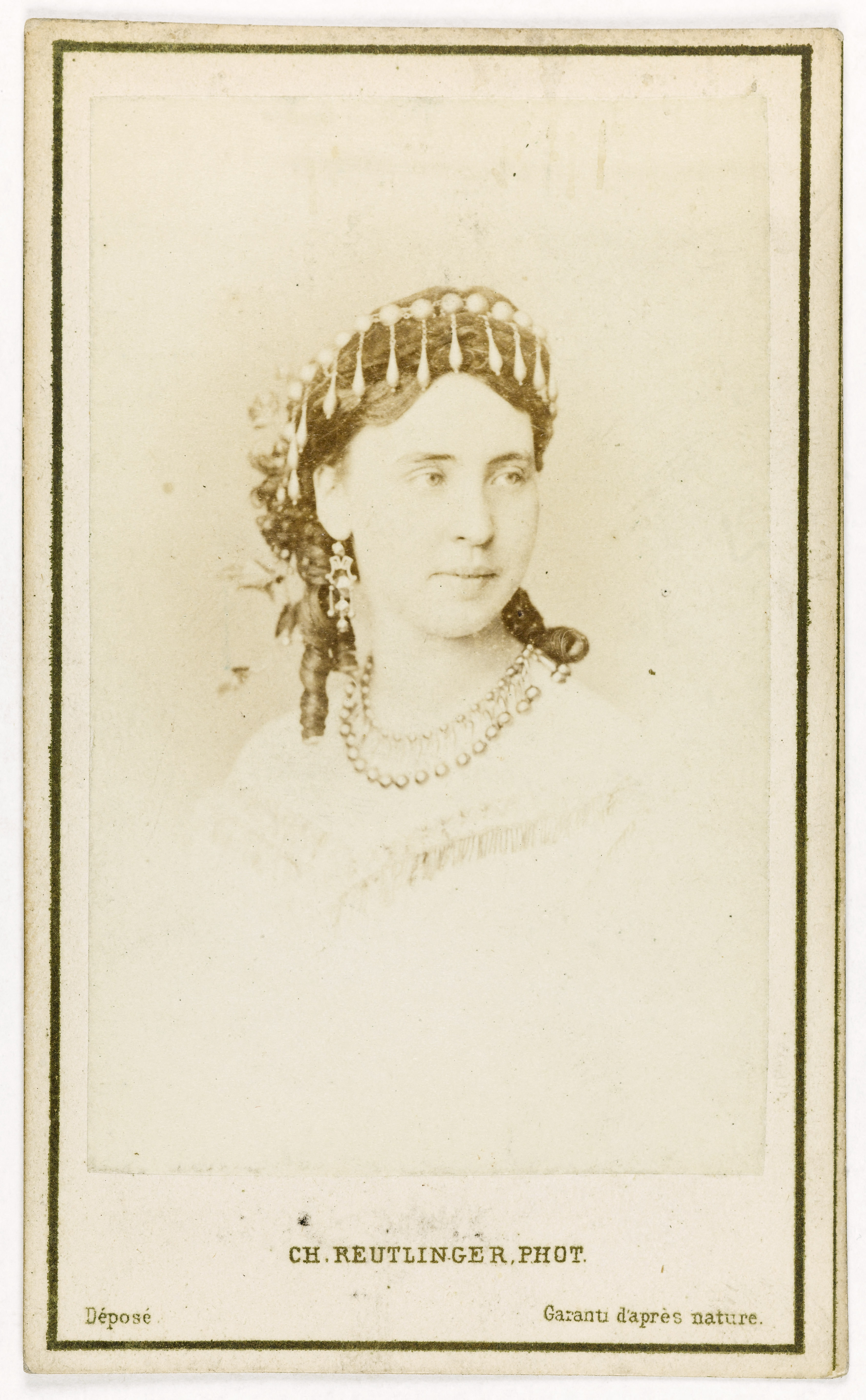 Charles Reutlinger, Portrait de Jeanne Tordeus, (1839-1911), actrice