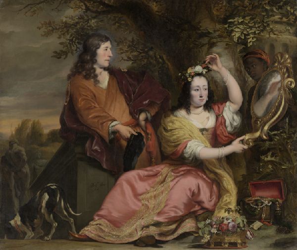 Ferdinand Bol, Jan van der Voort and His Sister Catharina with a Servant