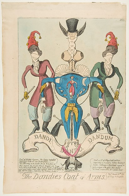 George Cruikshank, The Dandies Coat of Arms
