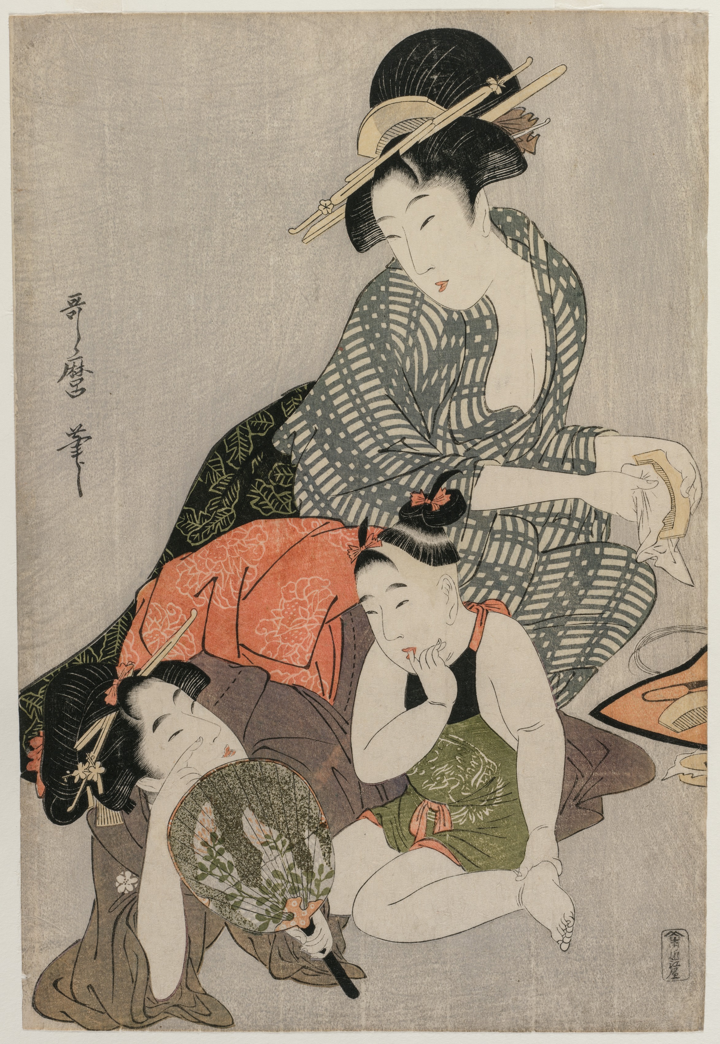 Kitagawa Utamaro, Cleaning Combs
