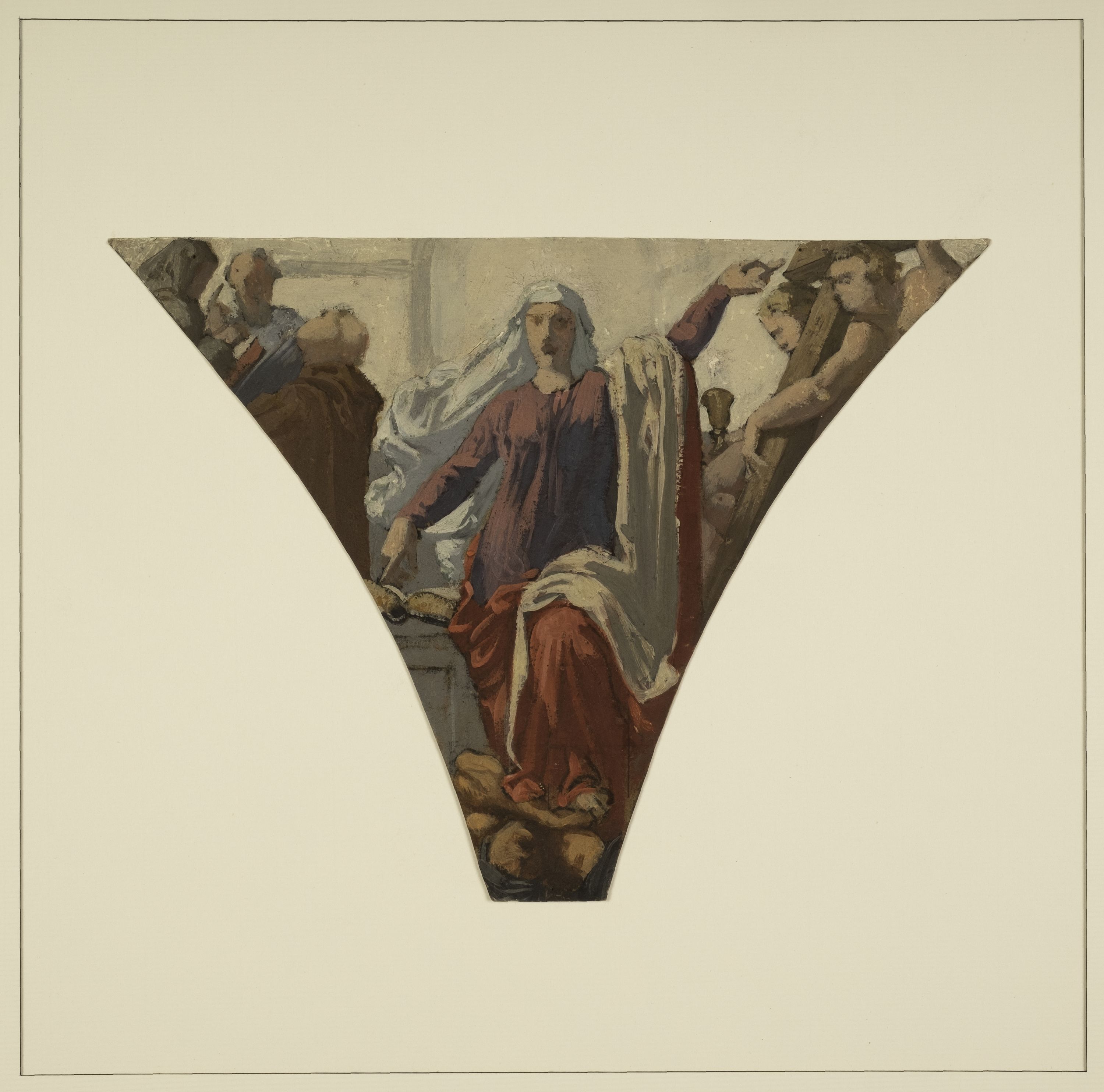 Henri Lehmann, Esquisse pour la grande galerie des Fêtes de l'ancien Hôtel de Ville de Paris : La Théologie (Confirmat doctrina fidem)