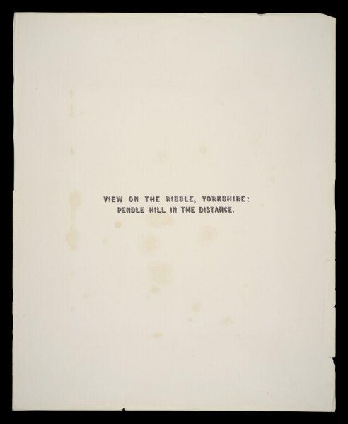Fenton, Roger, Title page for photograph by Roger Fenton, 'View on the Ribble, Yorkshire: Pendle Hill in the Distance'