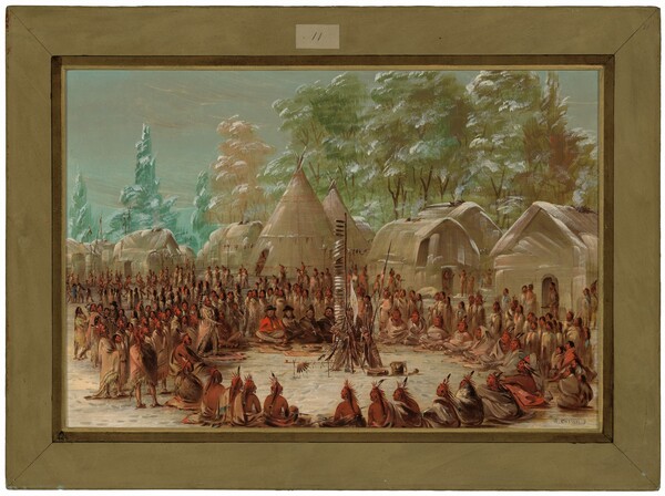 George Catlin, La Salle's Party Feasted in the Illinois Village.  January 2, 1680