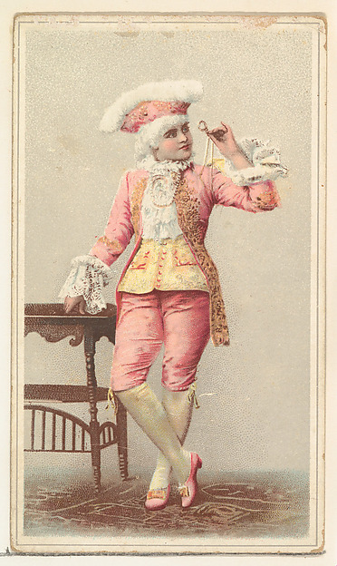 W. Duke, Sons & Co., Actress wearing elaborate pink costume, from Stars of the Stage, Second Series (N130) issued by Duke Sons & Co. to promote Honest Long Cut Tobacco