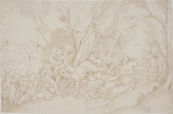 Giulio Romano, Jupiter dier ved hungeden Amalthea