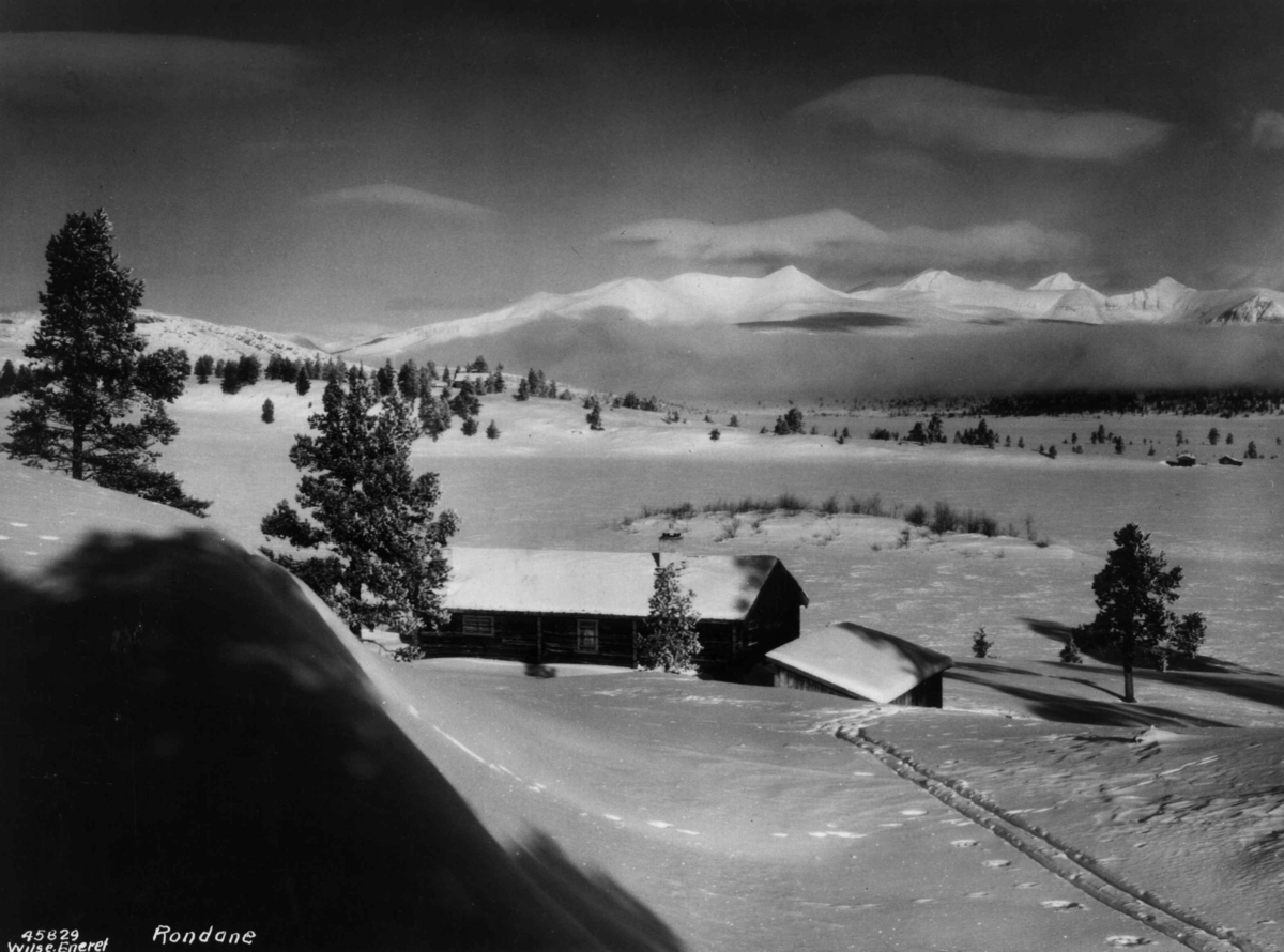 Anders Beer Wilse, Rondane, Landskap, Bebyggelse, Sno