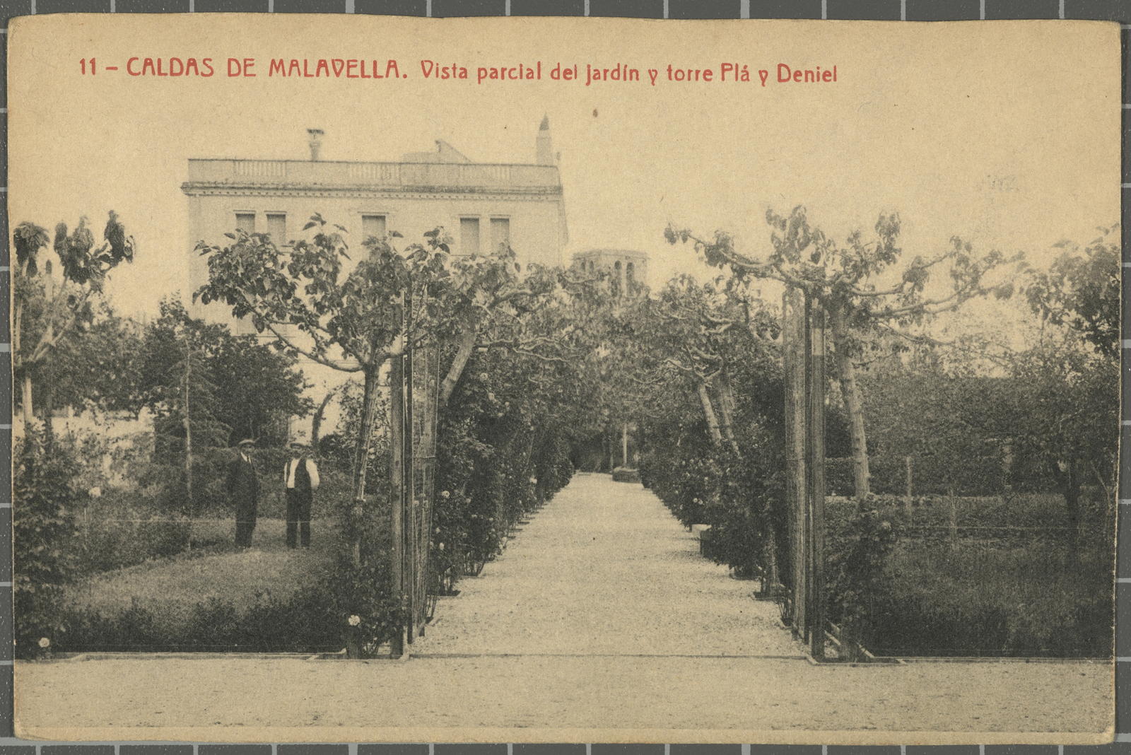 Josep Thomas Bigas, 11 - CALDAS OF MALAVELLA. Partial view of the jardín y Torre Plá y Deniel