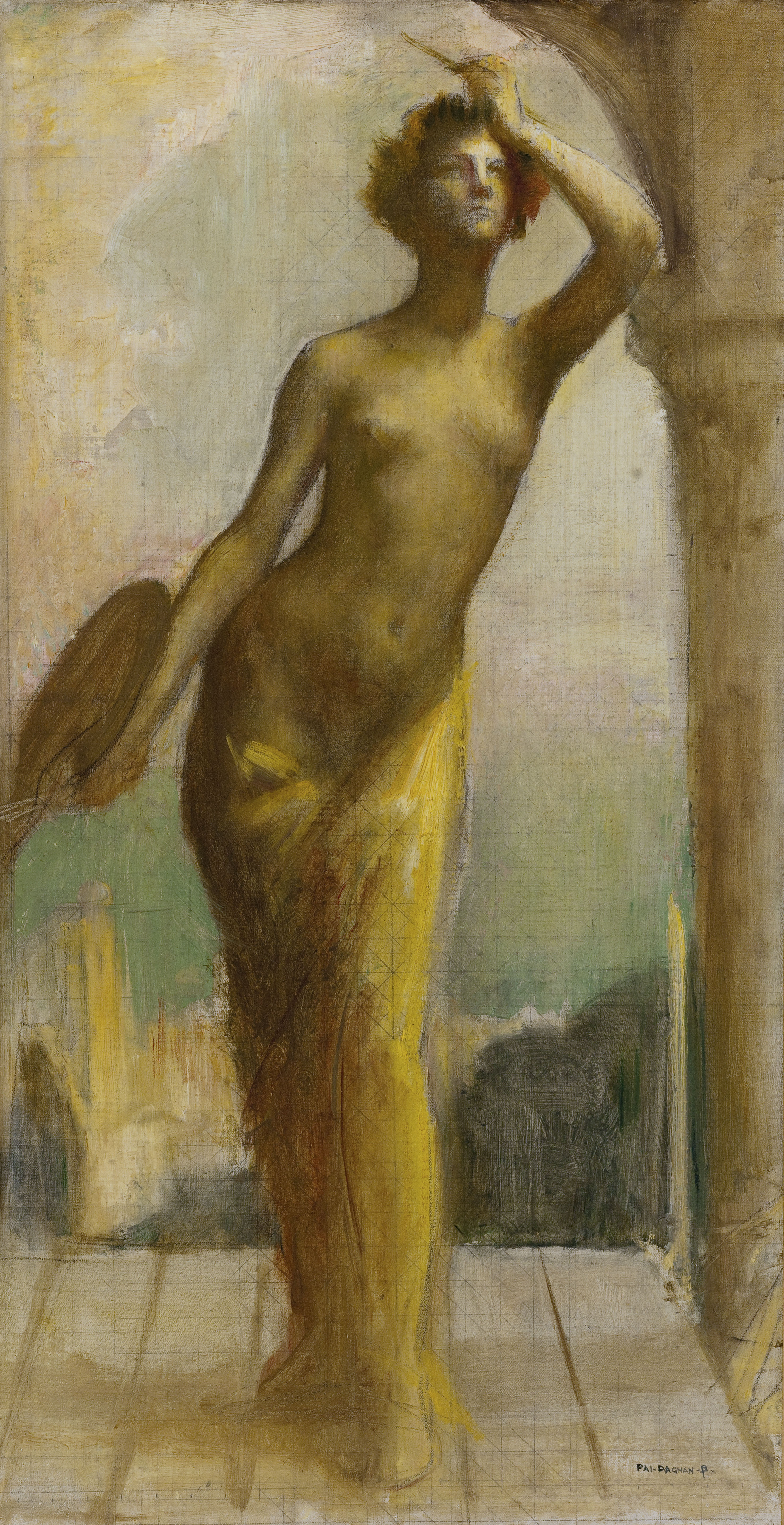 Pascal Adolphe Jean Dagnan-Bouveret, Esquisse pour le salon des Arts de l'Hôtel de Ville de Paris : La Peinture